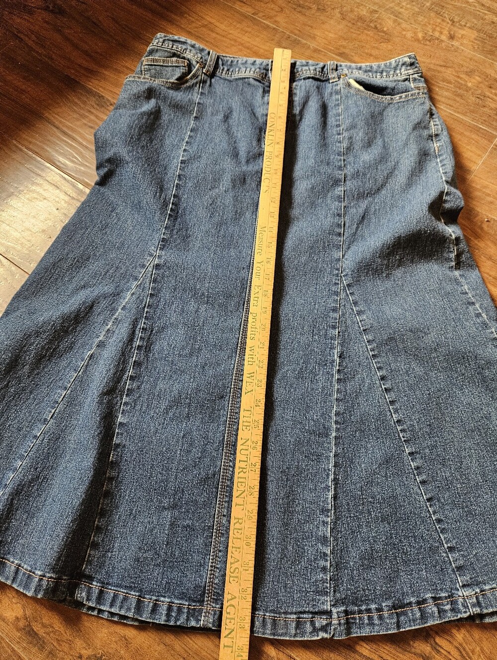 CJ Banks Plus Long Denim Skirt Sz 16W Modest. #28 - Picture 4 of 4